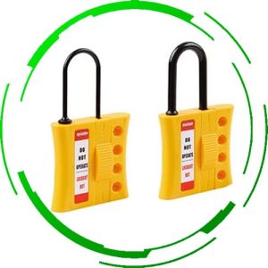 อุปกรณ์ล็อคแบบไม่นำไฟฟ้า hasp Shackle 3 มม. Lock ได้ 4 แม่กุญแจ รุ่น NH04