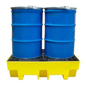 พาเลทรองสารเคมี ROMOLD รุ่น BP2 (TSSBP2) รองรับ 240 ลิตร(L) (2ถัง) 122x82x33 ซม. สีเหลือง