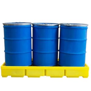 พาเลทรองสารเคมี ROMOLD รุ่น BP3 (TSSBP3) รองรับ 228 ลิตร(L) (3ถัง) 178.5x78x24 ซม. สีเหลือง