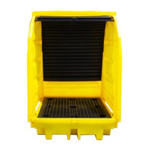 พาเลทรองสารเคมีแบบมีฝาปิด ROMOLD รุ่น BP4RT (TSSBP4RT) รองรับ 410 ลิตร(L )(4ถัง) 147x142x207 ซม. สีเหลือง