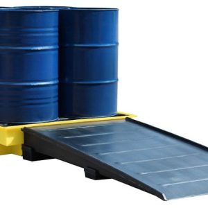 ทางลาดสำหรับพาเลทรองสารเคมี 4 ถัง ROMOLD รุ่น BP4R-(BFR3) 174x100x27.5 ซม. สีดำ