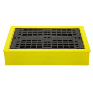 พาเลทรองสารเคมี ROMOLD รุ่น BB100 (TSSBF1) - 100L (1ถัง) 92x72x17.5 ซม. สีเหลือง