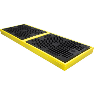 พาเลทรองสารเคมี ROMOLD รุ่น BF4S (TSSBF4S) รองรับ 300 ลิตร (L) (4ถัง) 261x89x15 ซม. สีเหลือง